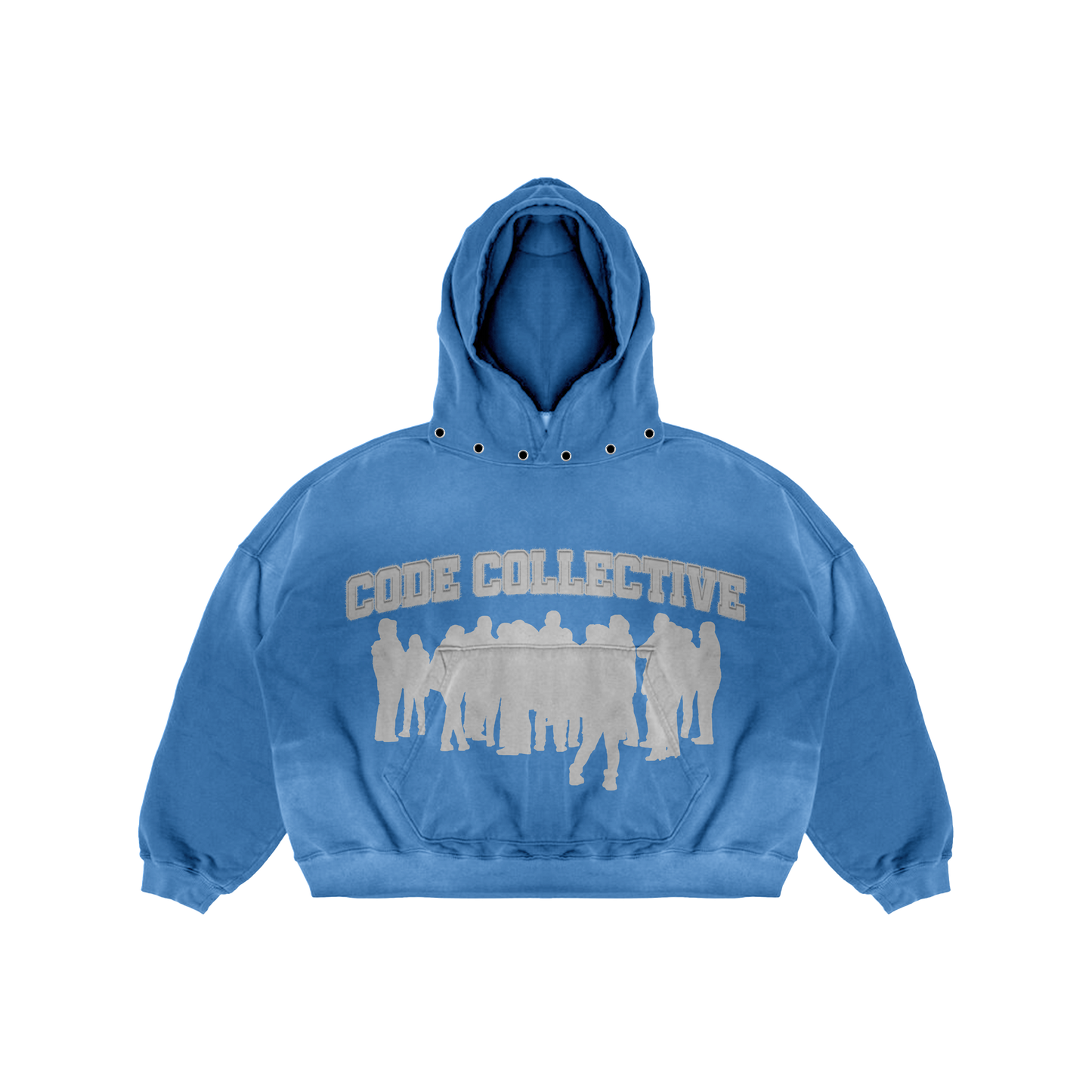 DEAD WALKING OVERSIZE HOODIE - BLUE