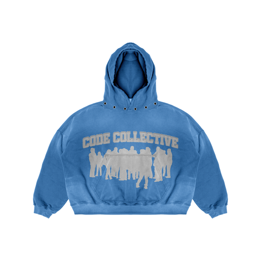 DEAD WALKING OVERSIZE HOODIE - BLUE