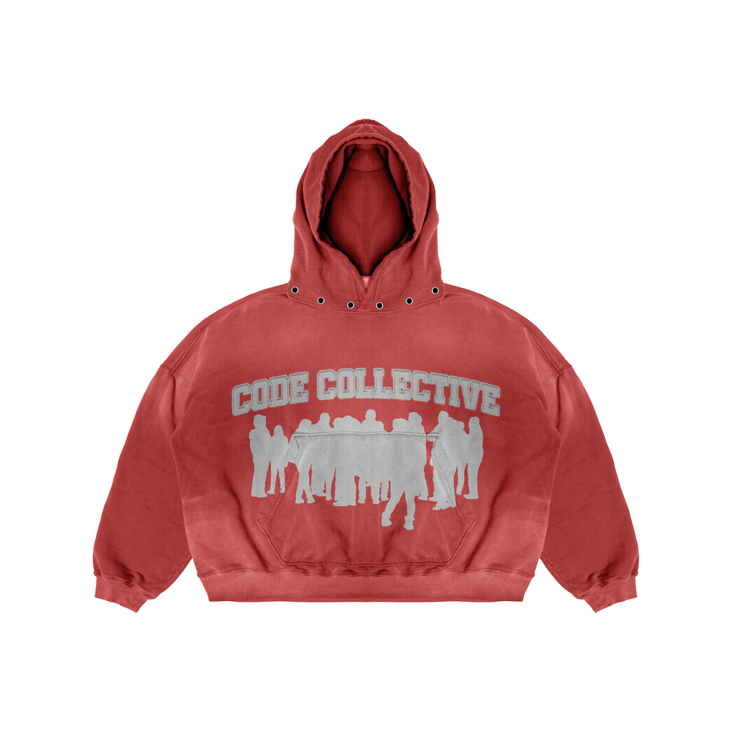 DEAD WALKING OVERSIZE HOODIE - RED